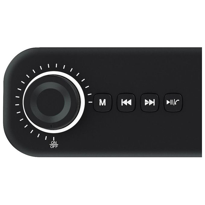Atlantis P003-C0820-B Mini Soundbar Bluetooth 5.3 20W Jack 3.5mm Batteria 2400 mAh Radio FM USB MicroSD colore Nero