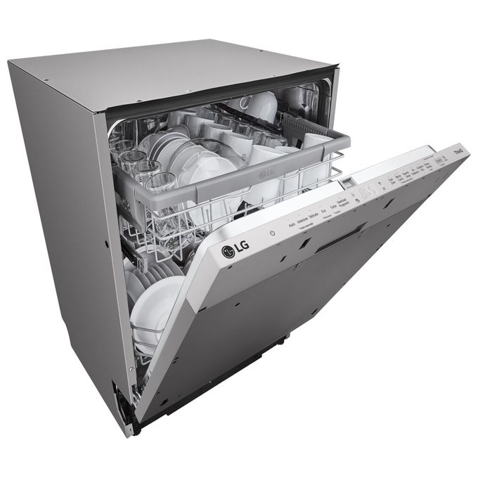 LG DB242TX Serie 2 Lavastoviglie Incasso 14 coperti Classe D QuadWash Wi-Fi EasyRack+ (55x60x82 cm) colore Noble Steel
