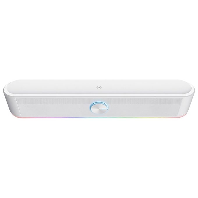 Trust 25110 GXT 619W Thorne Soundbar PC RGB 2.0 Stereo 6 W Illuminazione USB AUX colore Bianco