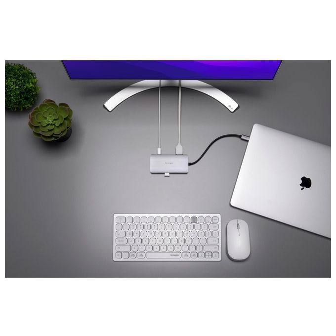 Kensington K33820WW UH1400P Hub USB-C 8 in 1 Portatile 4K 60Hz Power Delivery 85W Ethernet SD microSD colore Nero
