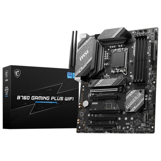 MSI B760 GAMING PLUS WIFI Scheda Madre Intel B760 LGA 1700 ATX DDR5 192 GB Wi-Fi 6E Bluetooth 5.3 2.5 Gigabit LAN colore Nero