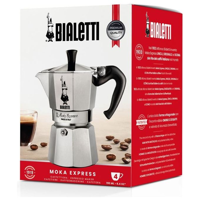 Bialetti Caffettiera Moka Express 4 tazze