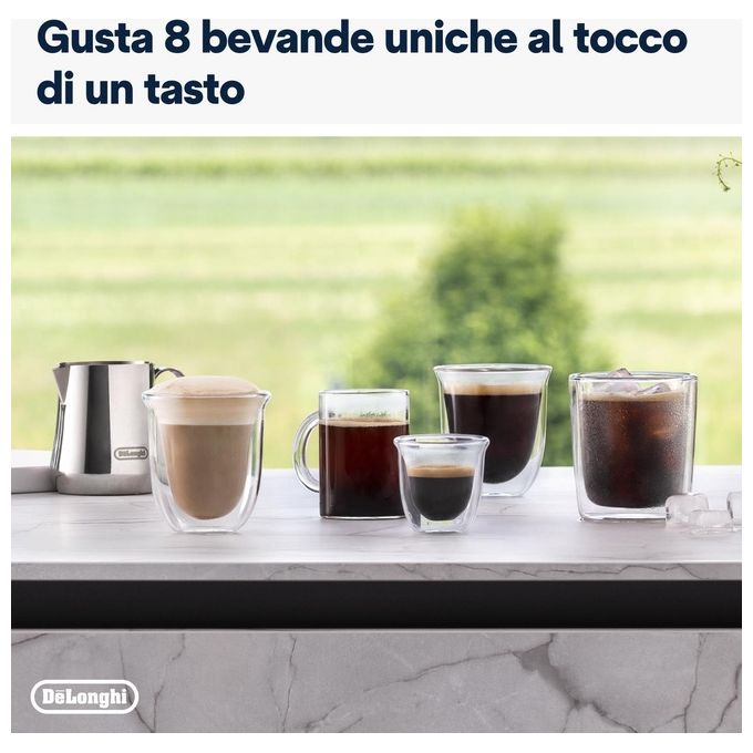De'Longhi EXAM44035B Rivelia Macchina da caffe' Automatica 1.4 L 19 bar 1450 W Bean Switch Display Touch 8 Bevande colore Nero