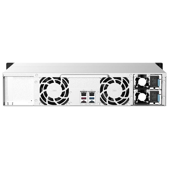 QNAP TS-1273AU-RP-8G TS-1273AU-RP-8G NAS Rack 2U Ryzen V1500B 8 GB DDR4 12 Bay 2.5GbE colore Nero Grigio Alluminio