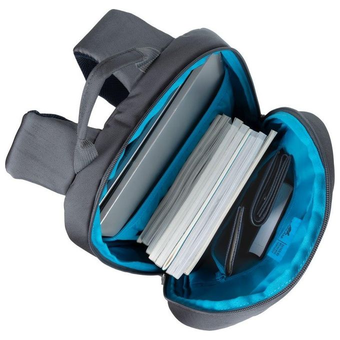 Rivacase 7561 Alpendorf Zaino per Laptop 16'' Scomparto Imbottito Tasche Organizzate Materiale Riciclato RPET colore Grigio