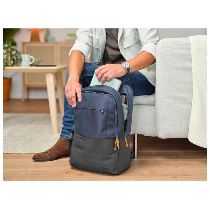Trust 25124 Lisboa Zaino Porta PC 16'' 23 L 3 Scomparti colore Blu