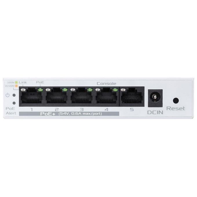 ASUS 90IG08D0-MO3B00 ExpertWiFi EBP15 Switch Gestito Gigabit Ethernet con 5 Porte di cui 4 PoE+ 60 W colore Bianco