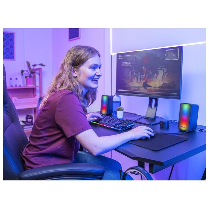 Trust GXT 611 Wezz Casse PC 2.0 Canali Illuminazione RGB 6 W Alimentazione USB colore Nero