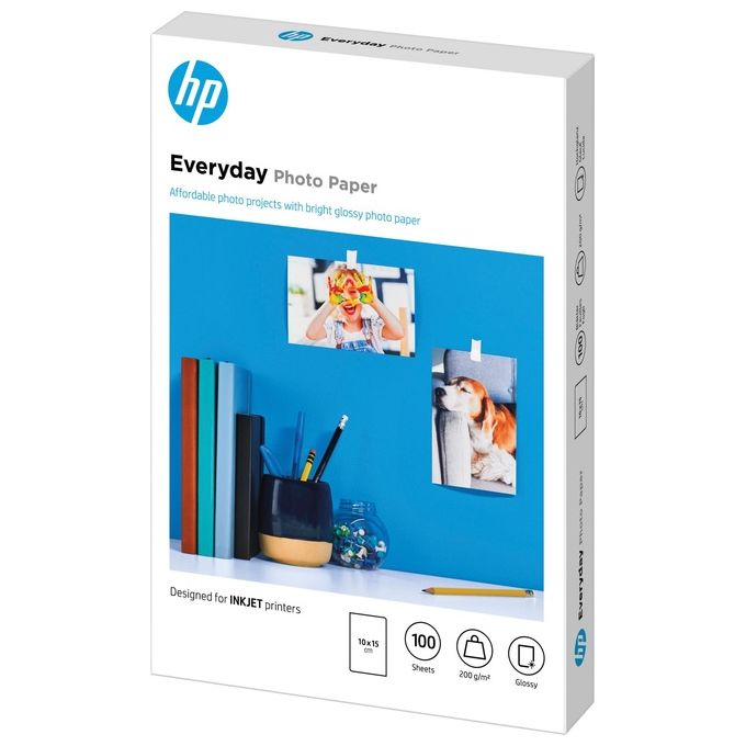 HP Carta Foto Glossy Cr757a 10x15 100f