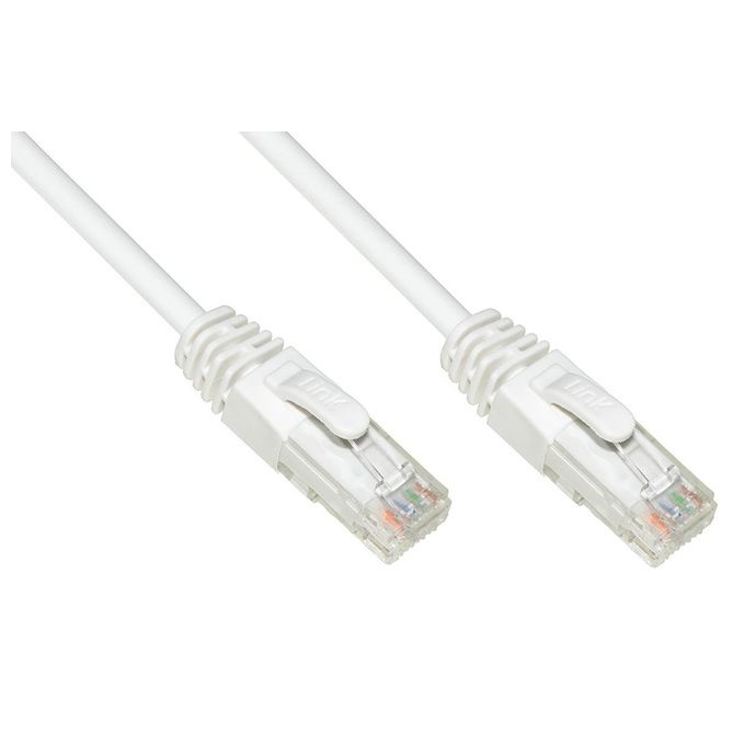 LINK cavo rete categoria 6a non schermato utp awg24 colore Bianco halogenfree mt 5