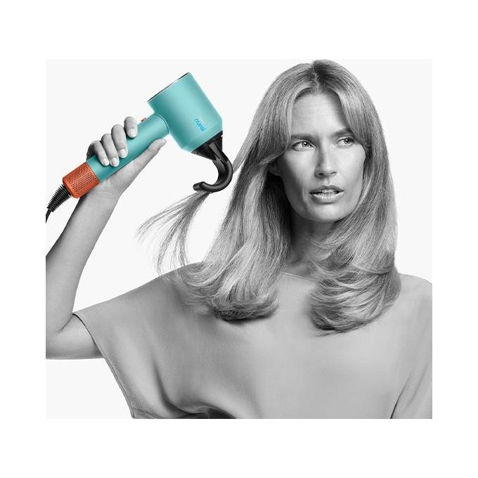 Dyson 515276-01 Supersonic Nural Asciugacapelli 1600W Motore V9 3 Velocita' 4 Temperature con Accessori colore Blu Arancione