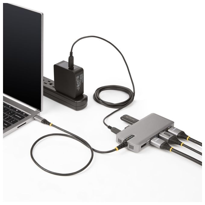 StarTech 117B-USBC-MULTIPORT Docking Station USB-C Multiporta 2x 4K 60Hz HDMI DisplayPort Hub USB 3 Porte 10Gbps GbE PD 100W