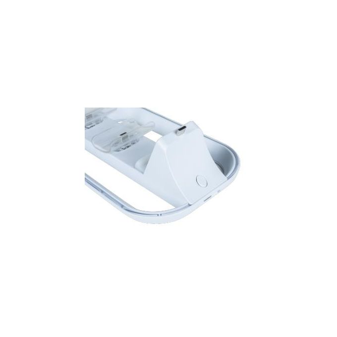 Nacon 10255529 Stazione di Ricarica 3-in-1 per PlayStation Portal e 2 Controller DualSense RGB con Indicatore di Carica colore Bianco