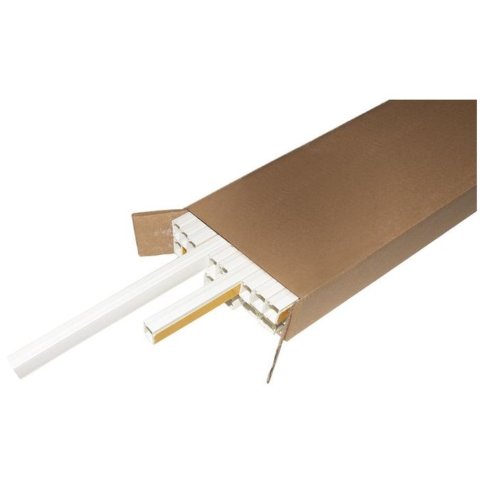 Link Confezione 26 Canaline Passacavi Adesive in Pvc 1mt Dimensioni 25x16mm con Coperchio Scorrevole Bianco 26mt in Totale