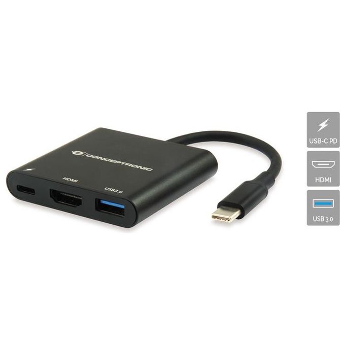 Conceptronic DONN01B Adattatore Usb-c 3.1 a hdmi