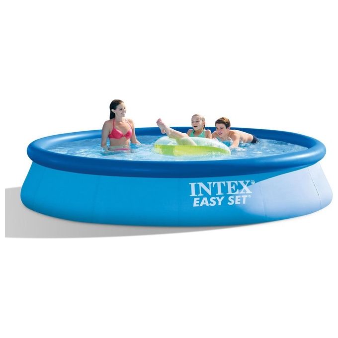Intex Piscina Fuori Terra Easy Set 457x84 cm Rotonda Azzurra PVC Triplo Strato