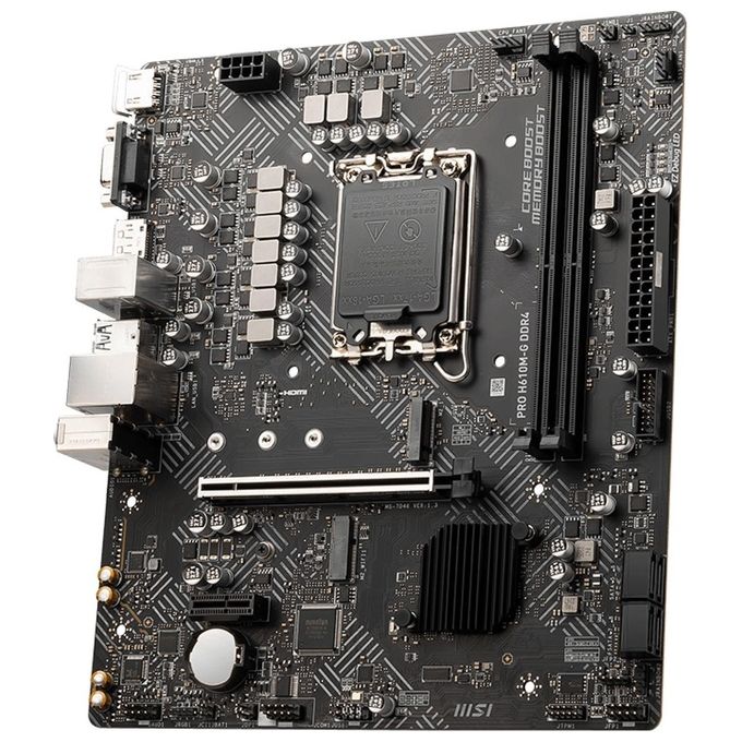 MSI PRO H610M-G DDR4 Scheda Madre micro ATX Socket LGA 1700 Intel H610 DDR4 64 GB M.2 SATA III Gigabit LAN HDMI DisplayPort VGA