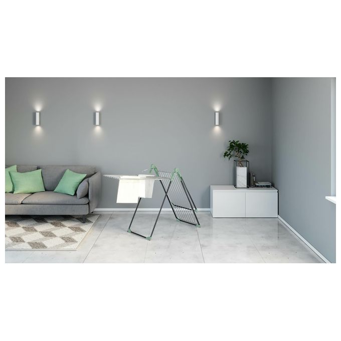 Colombo New Scal ST1000 Titano Stendibiancheria con Portabiti 30 m 15 Kg con Ruote Ripiegabile colore Alluminio