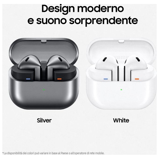 Samsung Galaxy Buds3 Auricolari True Wireless Bianchi, Audio Hi-Fi, IP57