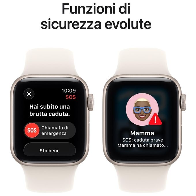 Apple Watch SE 3 GPS, 40mm, Alluminio Galassia con Sport Band Galassia