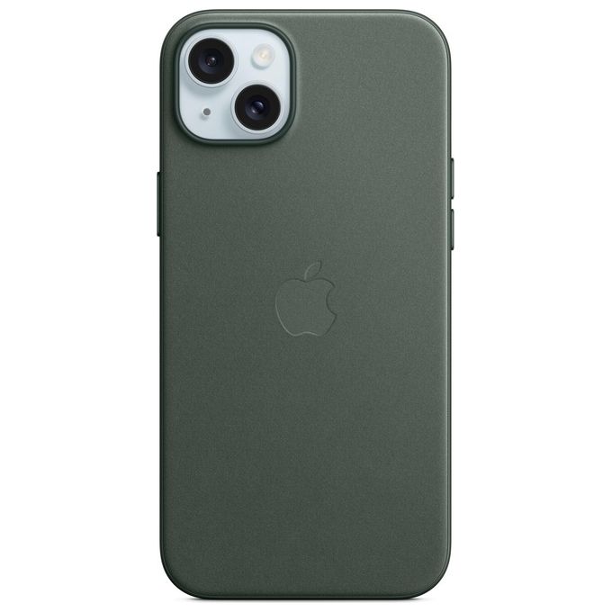 Apple MT4F3ZM-A Custodia MagSafe in tessuto FineWoven per iPhone 15 Plus colore Verde