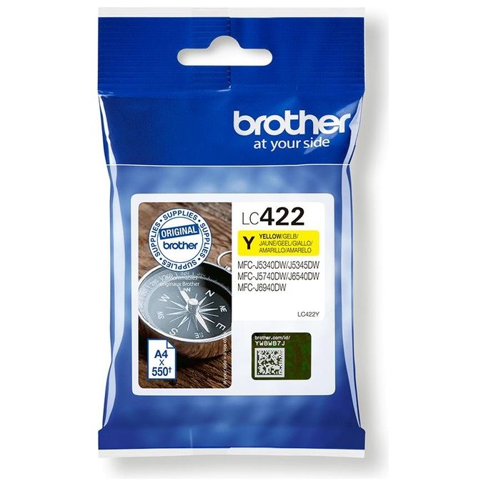 Brother LC-422Y Cartuccia d'Inchiostro 1 Pezzo Originale Giallo