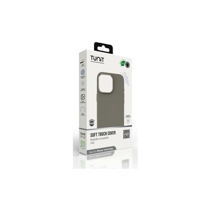 Tunit Clear Cover per iPhone 16 Pro Max Soft Touch in Silicone con MagSafe