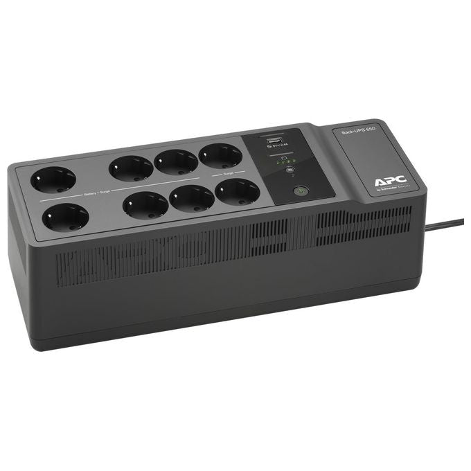 APC BE650G2-IT Back-UPS Gruppo di Continuita' UPS Standby Offline 650 VA 400 W 8 Uscite Protezione Sovratensioni Porta USB colore Nero