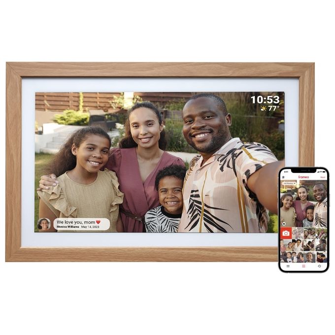 Denver 119101070020 PFF-2162LW Cornice per Foto Digitale Touch Screen 21.5'' Wi-Fi 32 GB MicroSD Full HD colore Marrone chiaro