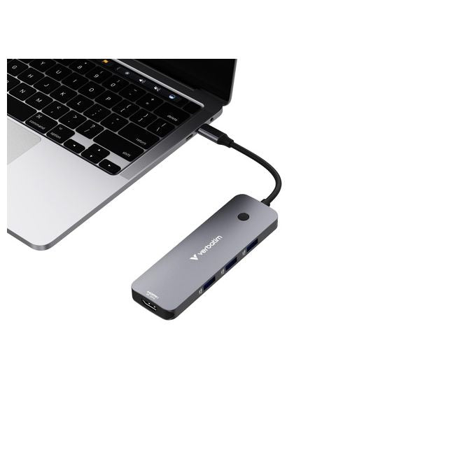Verbatim 32151 CMH-08 Hub Multiporta USB-C 8 Porte 2 HDMI 8K 3 USB-A 3.2 Gen1 Lettore SD microSD USB-C PD 85W colore Argento