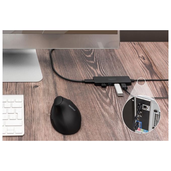 Digitus Hub USB 3.0 4 Porte Slim Line