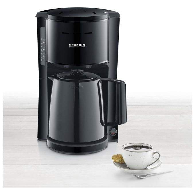 Severin KA 9307 Macchina da caffe' con filtro Capacita' 8 tazze Potenza 1000 W Spegnimento automatico colore Nero