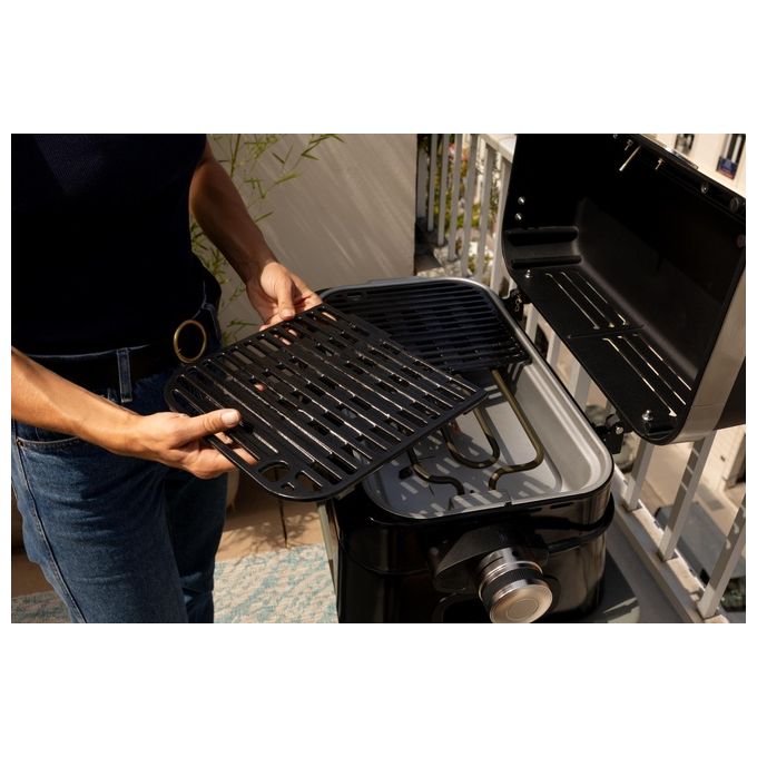 Campingaz 2177560 Attitude 2GO Electric Barbecue da Tavolo Elettrico 2200W griglia 1200cm² coperchio termometro colore Nero