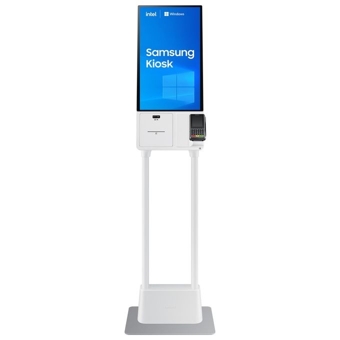 Samsung LH24KMC3BGCXEN KM24C-3 Kiosk Design Monitor LED 24'' Full HD Touch Screen Capacitivo Windows 10 IoT Enterprise Intel Core i3 colore Bianco
