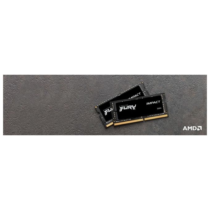 Kingston KF432S20IB-8 FURY Impact Memoria RAM 8GB DDR4 3200 MT-s CL20 SO-DIMM 260-pin colore Nero