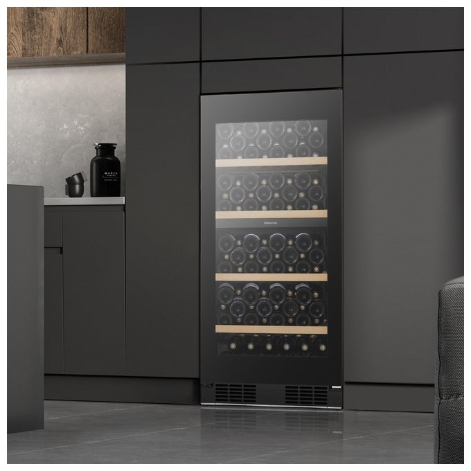 Hisense RW3N230GELF Cantinetta Vino 108 Bottiglie 239 L Classe F 38 dB Zona Temperatura 5-20 °C Wi-Fi LED colore Nero