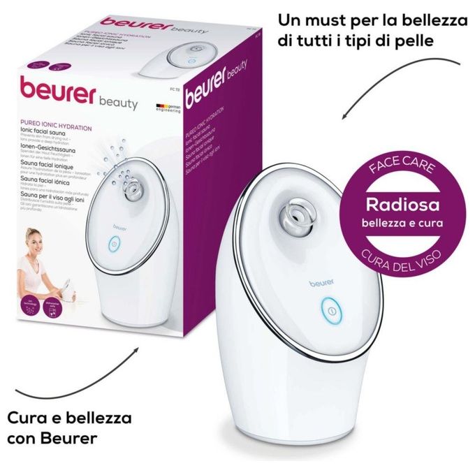 Beurer Sauna per il Viso Pureo Ionic Hydration agli Ioni FC 72