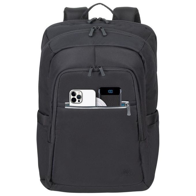 Rivacase 7569 Alpendorf Zaino per Notebook 17.3'' con Materiale Riciclato RPET Tasca per Tablet e Resistente all'Acqua colore Nero