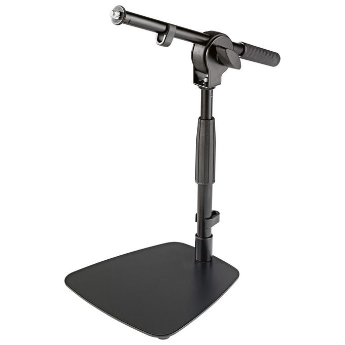 König and Meyer 25995-300-55 Supporto da Tavolo Pavimento Altezza Regolabile 28 5 40 cm Base Circolare Acciaio 3 8'' colore Nero