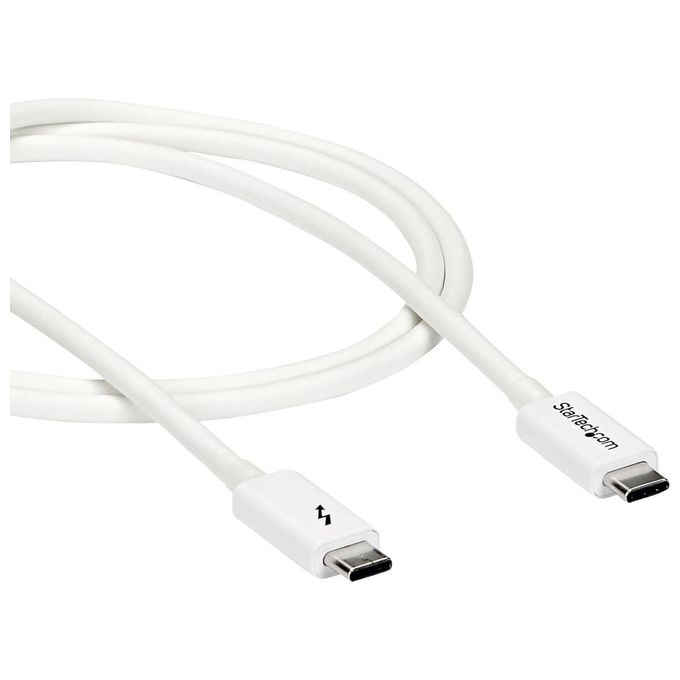 StarTech TBLT3MM1MW Cavo Thunderbolt 3 20 Gbps 100W PD 4K 60Hz USB-C Bianco