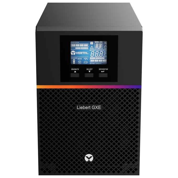 Vertiv GXE3-1000IMT Liebert UPS Tower 1000 VA 900 W Tecnologia Online a Doppia Conversione Onda Sinusoidale Pura 8 Prese C13 Batteria VRLA colore Grigio