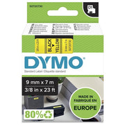 Dymo Nastro D1 9mmx7m Nero Giallo