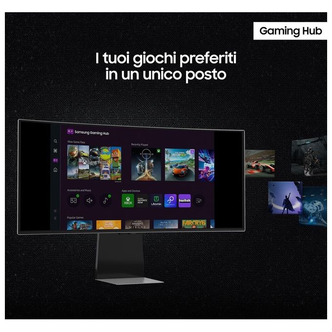 Samsung LS34DG850SUXEN Odyssey OLED G8 Monitor Gaming Curvo 34'' 3440x1440 WQHD 175Hz 0,03ms FreeSync Premium Pro WiFi colore Argento