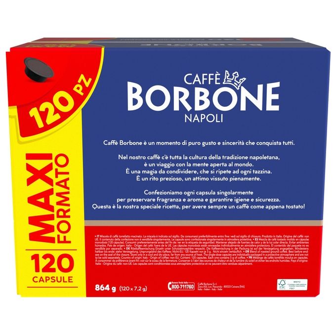 Borbone capsule caffe' Suprema compatibili Lavazza A Modo Mio 120 pezzi