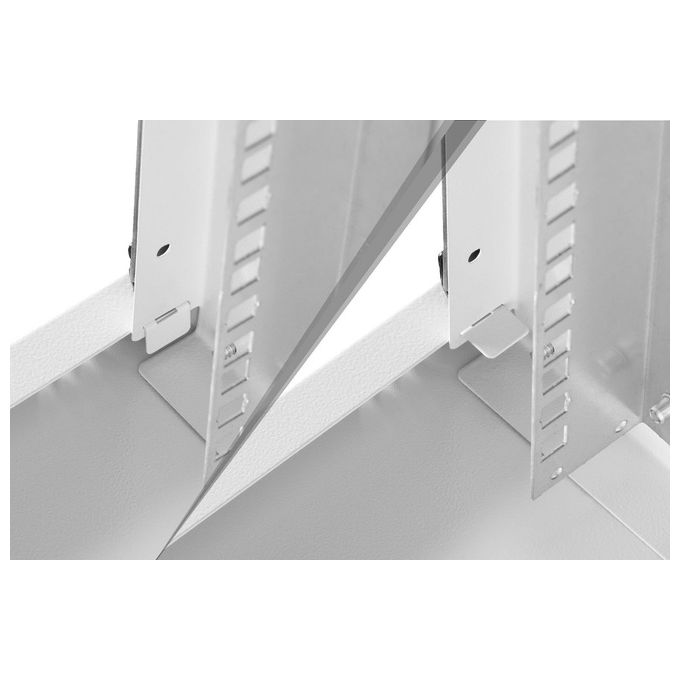 Digitus DN-49104 SOHO Pro Armadio Rack a Parete 12U 10'' Guide Regolabili Porta in Vetro IP20 colore Grigio