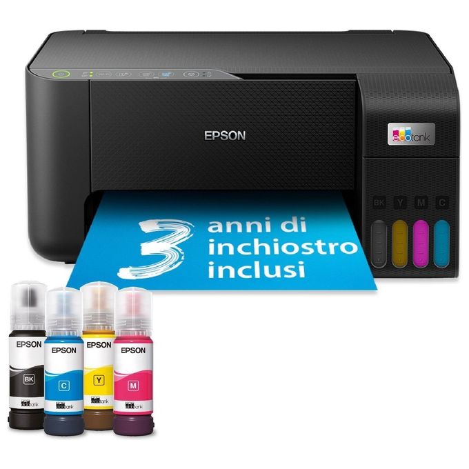 Epson ET-2860 EcoTank Stampante Multifunzione Inkjet A4 3in1 Serbatoi Ricaricabili Wi-Fi USB 5760x1440 DPI 33 ppm colore Nero