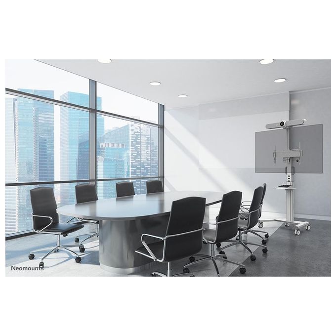 Neomounts FL50S-825WH1 Carrello TV da Pavimento Regolabile in Altezza 37-75'' VESA 100x100-600x400 mm 70 Kg TUV Certificato colore Bianco