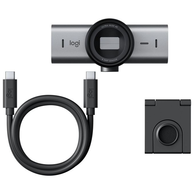 Logitech 960-001530 MX Brio 705 for Business Webcam 4K Ultra HD 8,5 MP 60 fps USB-C Autofocus Zoom 4x colore Grafite