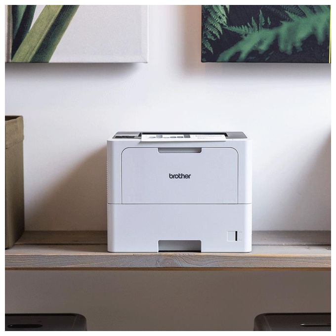 Brother HL-L6210DWRE1 Stampante Laser Monocromatica A4 50ppm Fronte Retro Auto 520 fogli WiFi LAN USB Toner 6000 pag colore Bianco