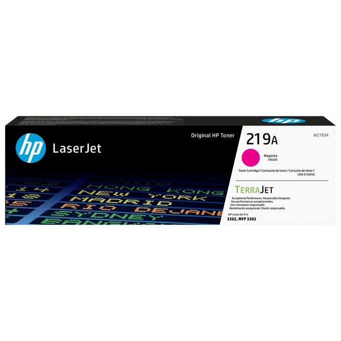 HP W2193A LaserJet 219A Toner Originale Resa Standard 1200 pagine colore Magenta